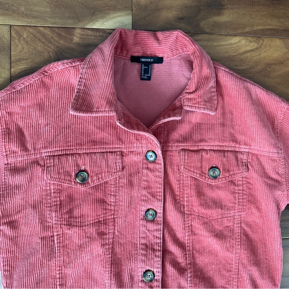 Forever 21 Corduroy Cropped Jacket size Medium - Picture 2 of 4